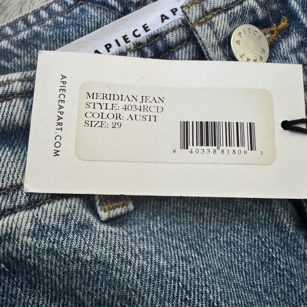 NWT Apiece Apart Meridian Jeans Austin Wash Size 29 - Picture 7 of 9